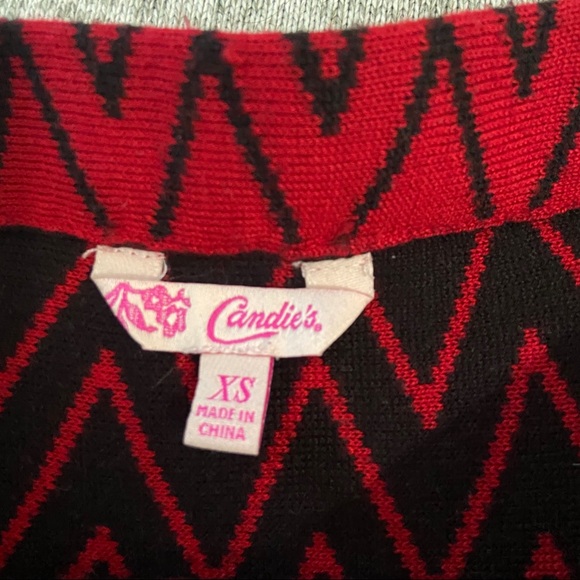 Candie’s Red Chevron Skirt - Picture 2 of 3